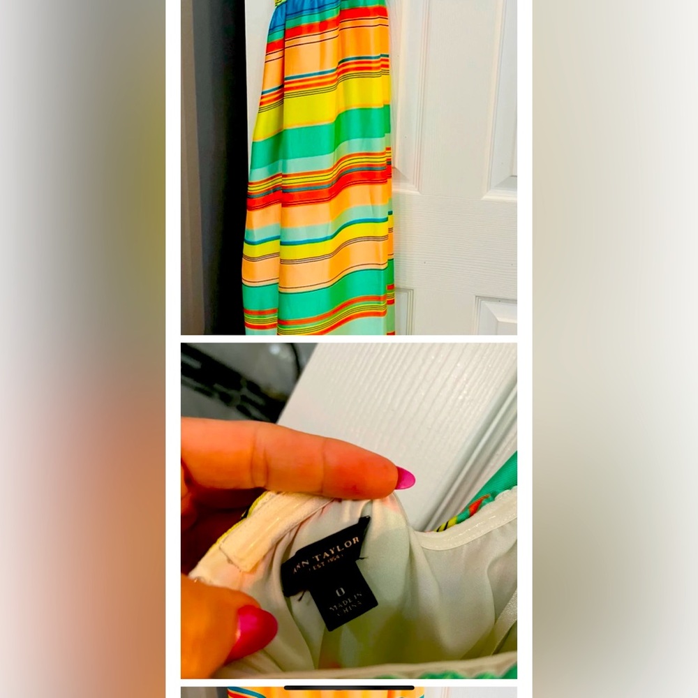 Ann Taylor Vibrant Striped Maxi Skirt